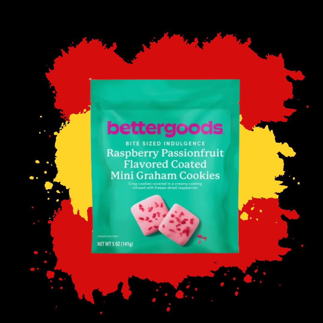 Raspberry Passionfruit Flavored Coated Mini Graham Cookies